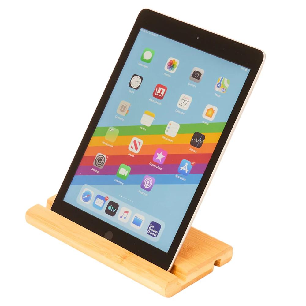 Simple Natural Bamboo Tablet Holder by Home Basics