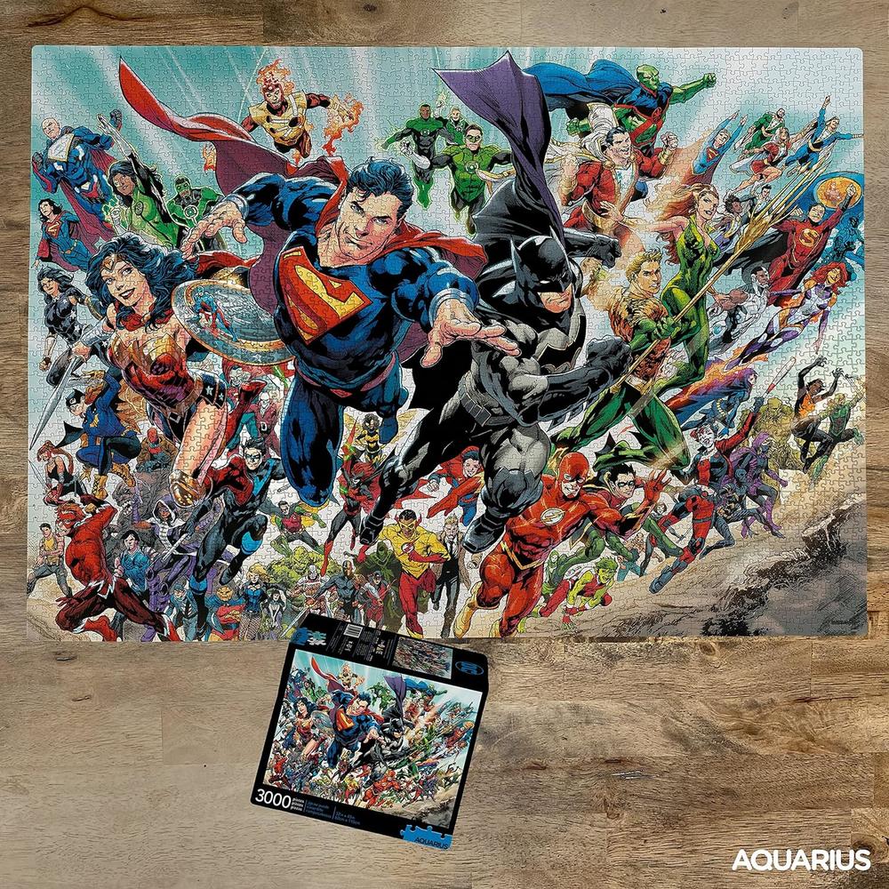 DC Comics Cast 3,000-Piece Puzzle Aquarius Brand Model Number: 68512