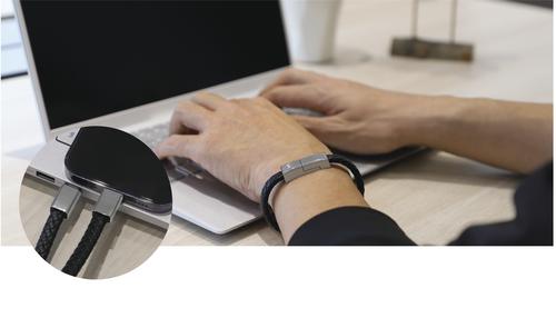 USB-A to USB-C Charging Bracelet Cable, view 2
