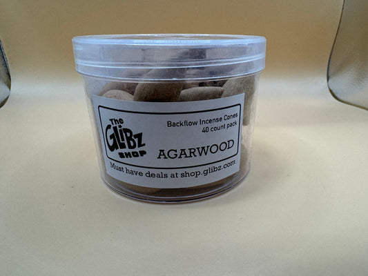 Backflow incense cones - Agarwood scent, 40 count