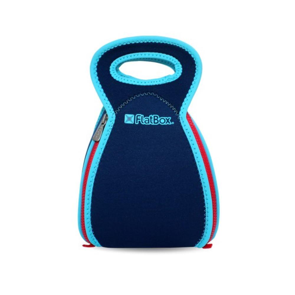 FlatBox® Plus 2-in-1 Blue/Red Lunch Bag and Placemat