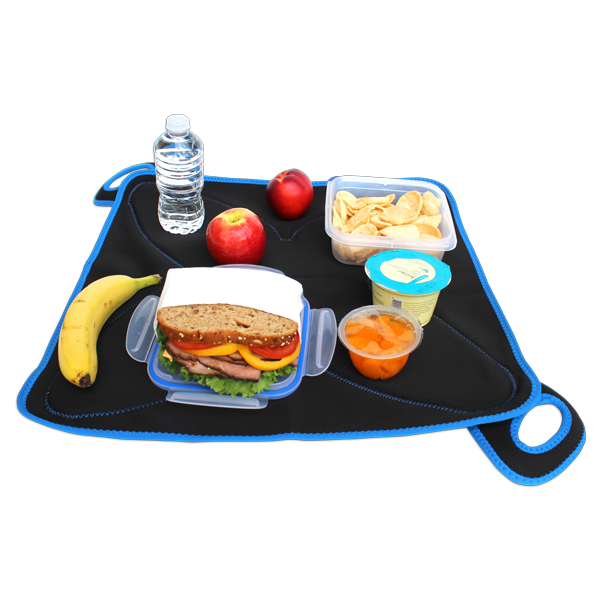 FlatBox® Plus 2-in-1 Blue/Red Lunch Bag and Placemat