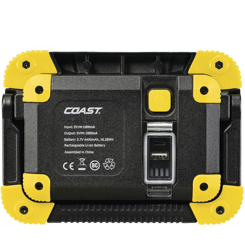 COAST® 1290 Lumen Rechargeable Dual-Power Portable Work Light