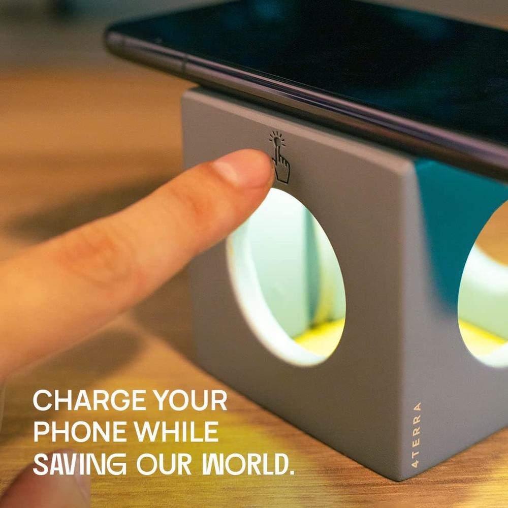 4TERRA Limestone Wireless Charger & Nightlight, view 4