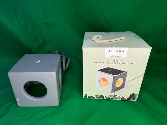 4TERRA Limestone Wireless Charger & Nightlight, view 2