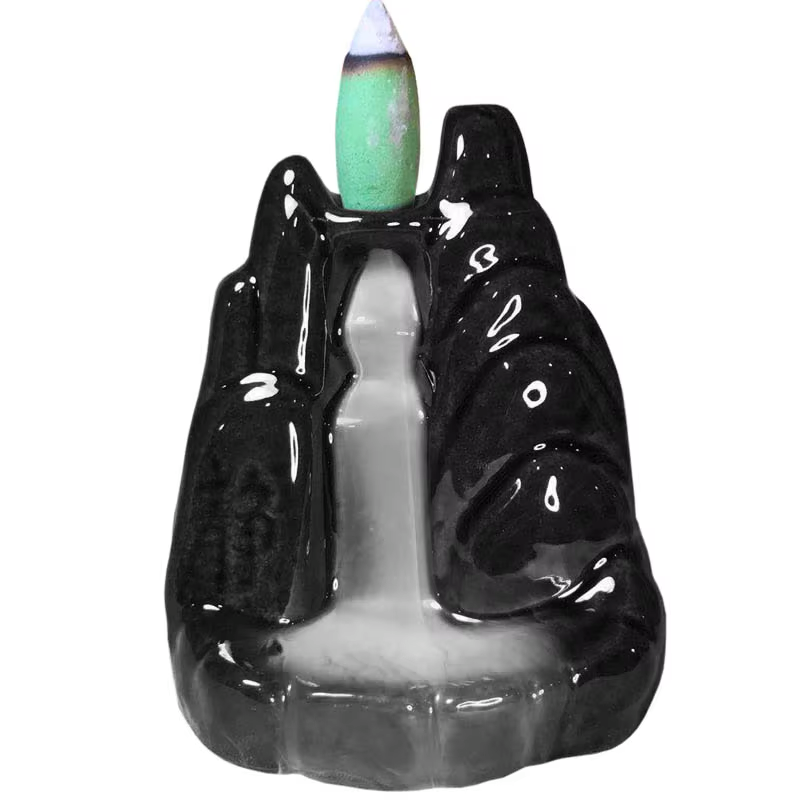 Ebony Lotus backflow incense burner - Peak design
