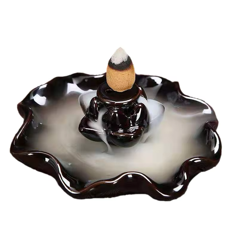 Ebony Lotus backflow incense burner - Star Lilly design