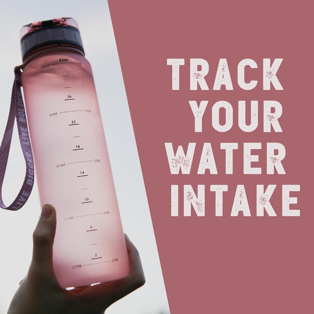 Live Infinitely 34 oz Sports Bottle, Rose, view 8