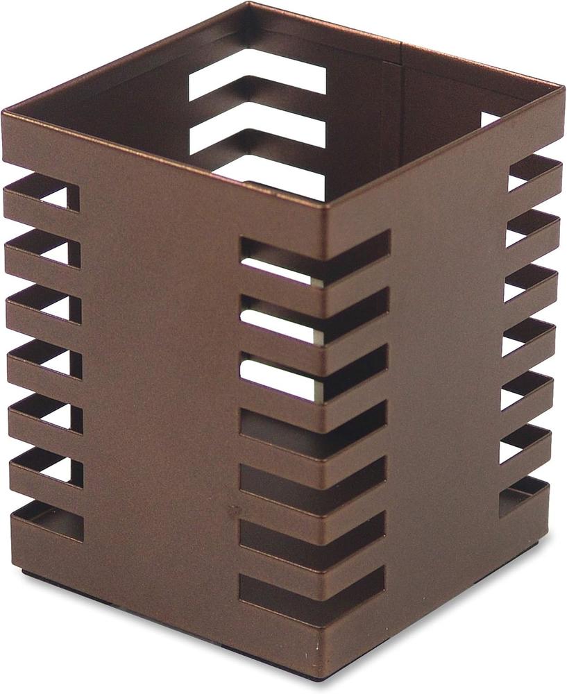 Lorell Stamped Metal Pencil Holder