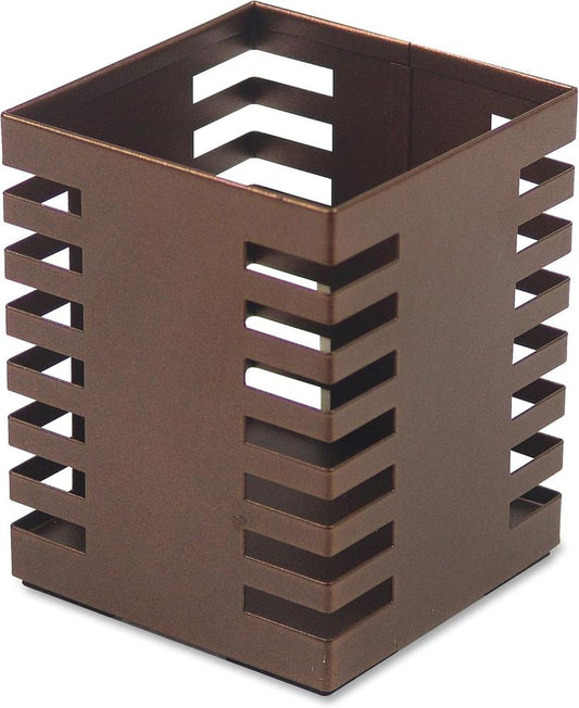 Lorell Stamped Metal Pencil Holder