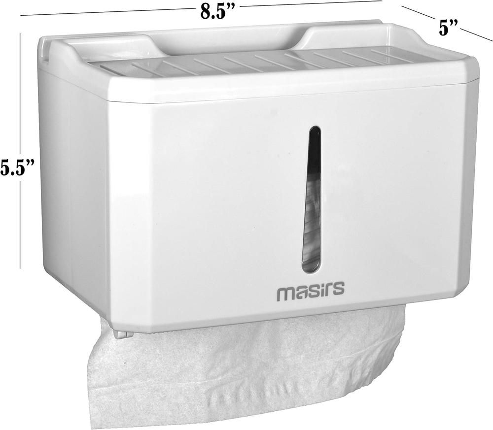 Masirs Wall-Mount Tissue & Toilet Paper Holder, view 2
