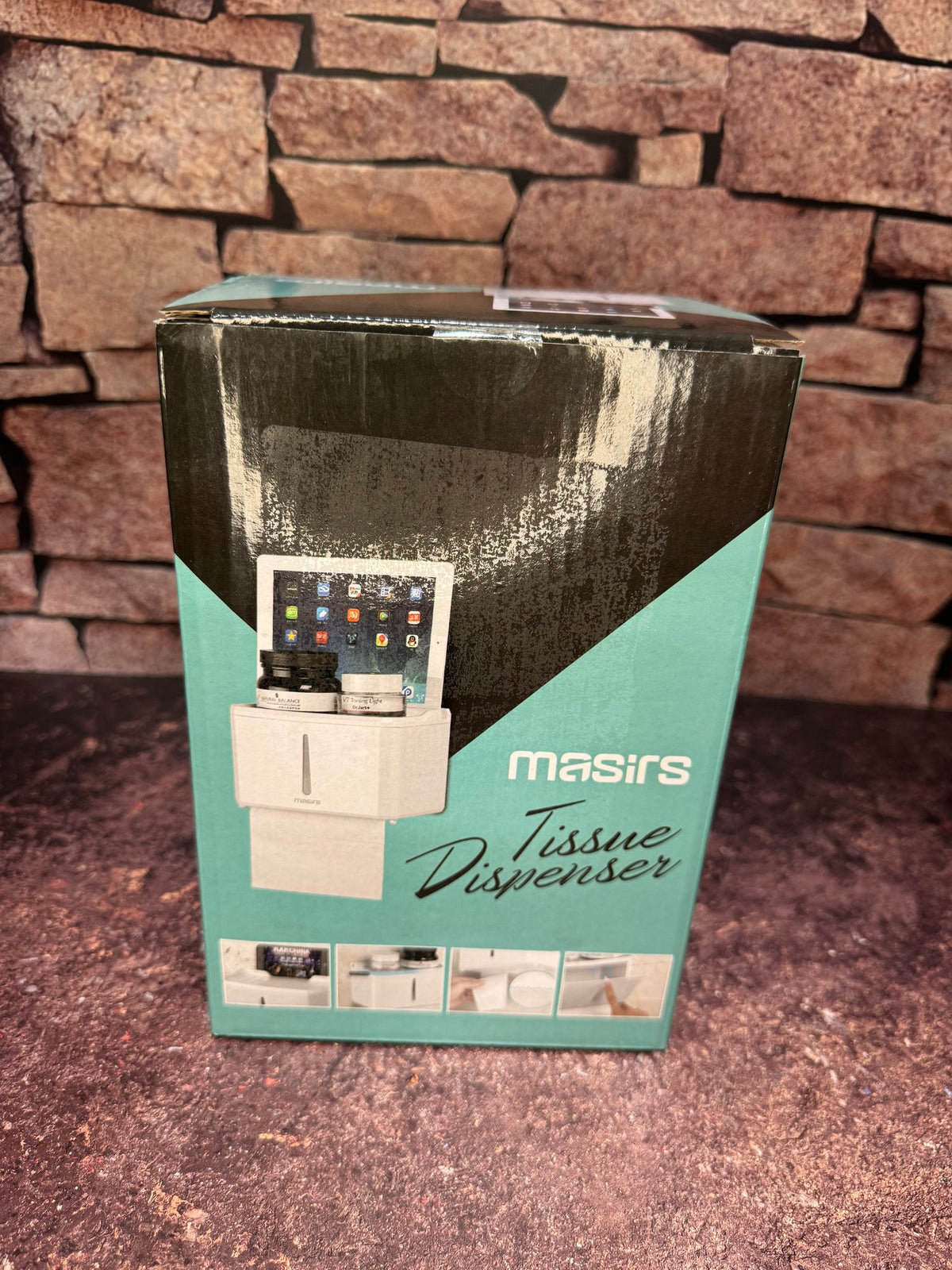 Masirs Wall-Mount Tissue & Toilet Paper Holder, view 8