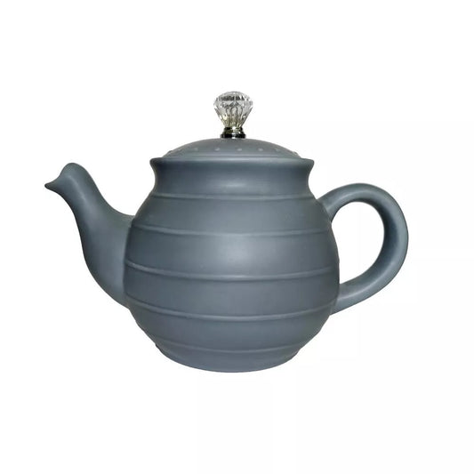 Simple Charm 38 oz Gray Ceramic Teapot